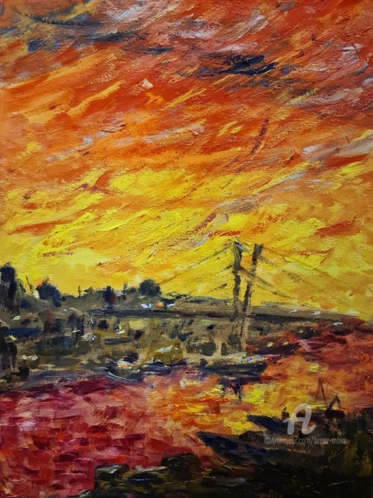 "Red sea" başlıklı Tablo Albina Mironova (Andromeda) tarafından, Orijinal sanat, Petrol