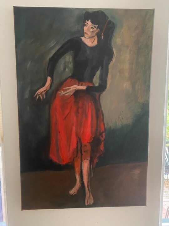 Schilderij getiteld "Elegance Acryl Schi…" door Brenda Langstraat, Origineel Kunstwerk, Acryl