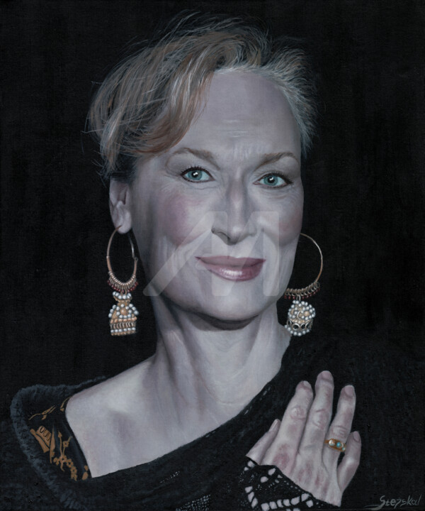 Painting titled "Meryl" by Bretislav Stejskal, Original Art, Acrylic