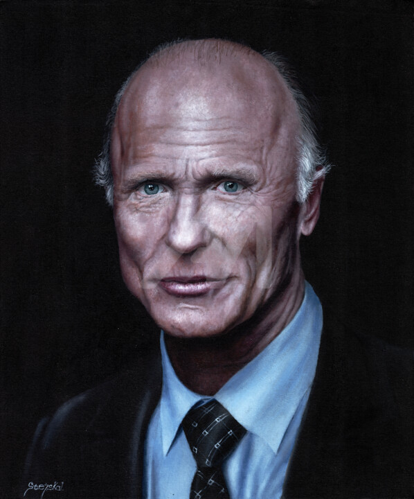 Painting titled "Ed" by Bretislav Stejskal, Original Art, Acrylic