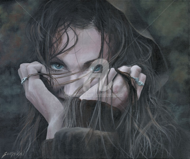 Картина под названием "Thorny Rose" - Bretislav Stejskal, Подлинное произведение искусства, Акрил