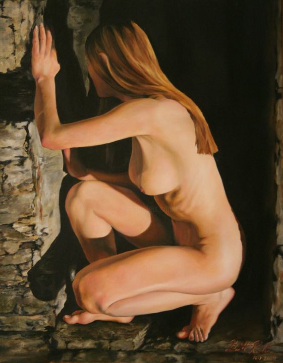 Painting titled "Victim" by Brett Roeller, Original Artwork, Oil