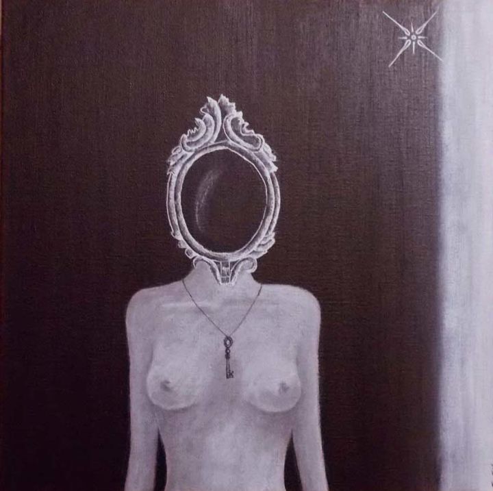 Peinture intitulée "Miroir" par Sofy, Œuvre d'art originale, Acrylique