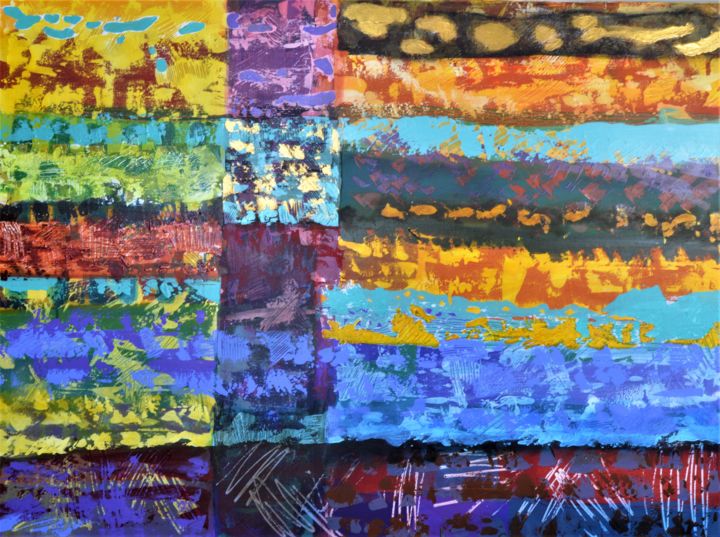 Pintura titulada "Patina study No1" por Brian Lockett, Obra de arte original, Acrílico