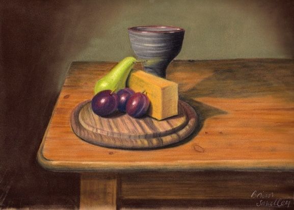 Painting titled "Red leicester with…" by Brian Smalley, Original Artwork