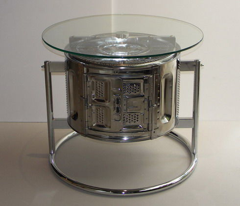 Design intitulée "table tambour/3" par Eric Berger, Œuvre d'art originale