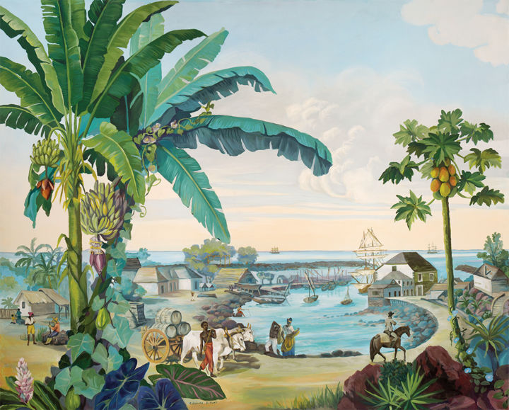 Pintura titulada "riviere-dabord-sain…" por Les Décors Des Mers Du Sud, Obra de arte original
