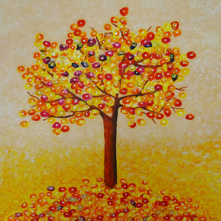 Painting titled "Tree.jpg" by Dana Brideová, Original Artwork, Acrylic