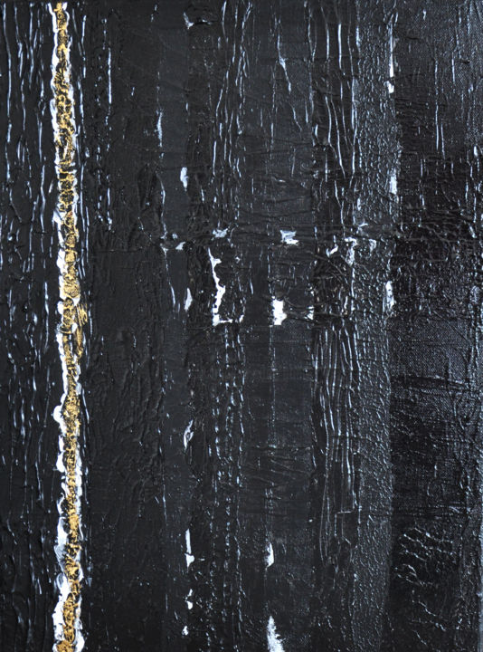 Peinture intitulée "Matière noire" par Bridg', Œuvre d'art originale, Acrylique Monté sur Châssis en bois