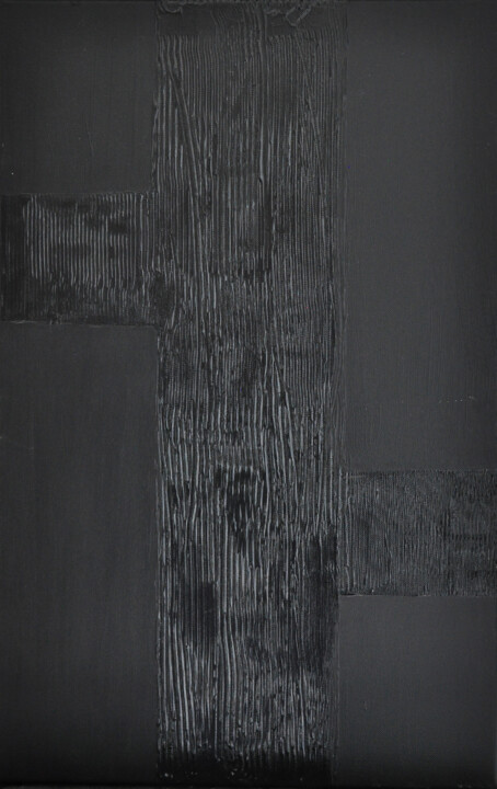 Peinture intitulée "All black" par Bridg', Œuvre d'art originale, Acrylique Monté sur Châssis en bois