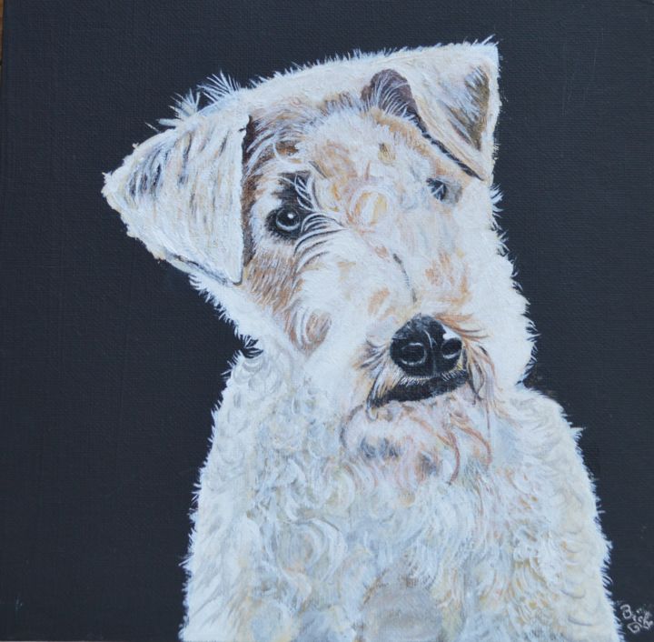 Pintura titulada "Lakeland Terrier" por Brigitte Didier (Biche), Obra de arte original, Acrílico