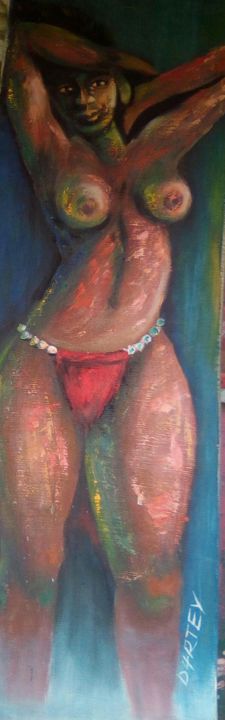 Painting titled "PUBERTY" by Dartey  Bright, Original Artwork, Acrylic