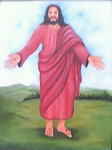 Painting titled "Jesus Christ" by Dartey  Bright, Original Artwork