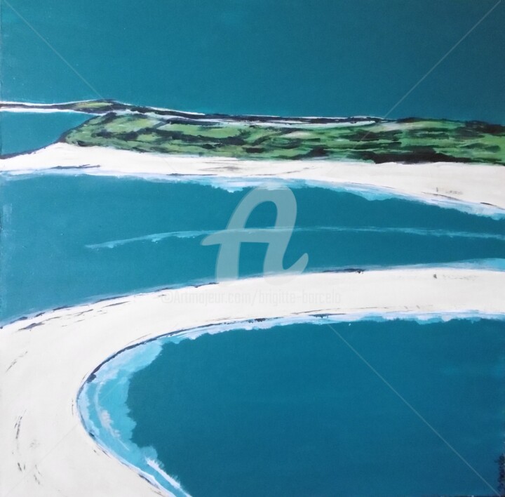 Pintura titulada "Lagune" por Brigitte Barcelo, Obra de arte original, Acrílico