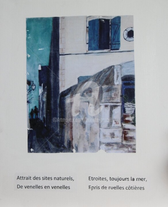 Painting titled "De venelles en vene…" by Brigitte Barcelo, Original Artwork, Acrylic