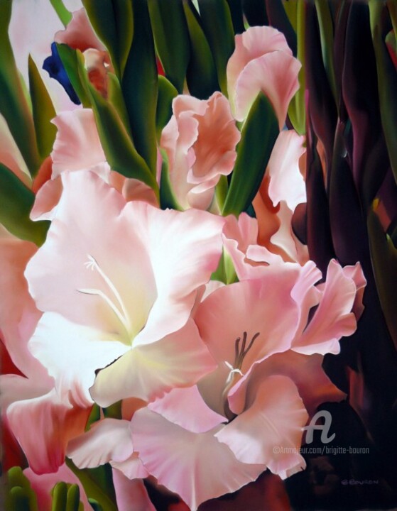 绘画 标题为“GLAÏEULS” 由Brigitte Bouron, 原创艺术品, 粉彩 安装在其他刚性面板上