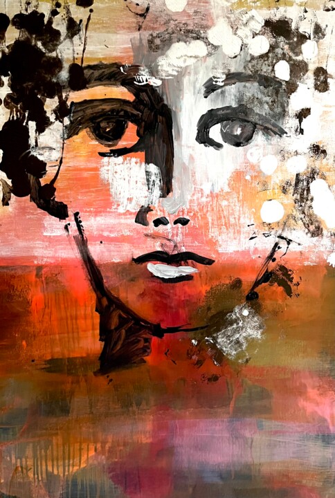 Painting titled "Volte-face" by Brigitte Gagné, Original Artwork, Acrylic
