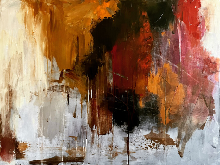 Peinture intitulée "Retour aux sources" par Brigitte Gagné, Œuvre d'art originale, Acrylique