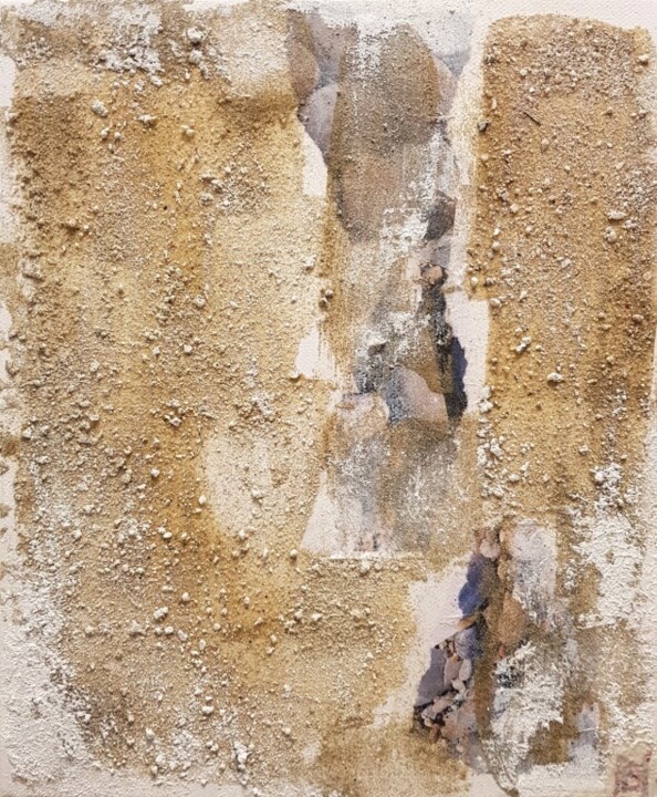 Painting titled "iroise galets 3" by Brigitte Heyman Materne, Original Artwork, Acrylic