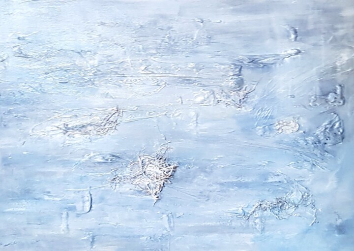 Peinture intitulée "la glace" par Brigitte Heyman Materne, Œuvre d'art originale, Acrylique Monté sur Châssis en bois