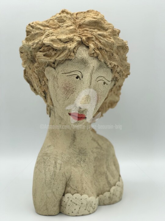 Escultura titulada "Tite Georgette" por Brigitte Joyez Beaurain (BRIG), Obra de arte original, Terracota