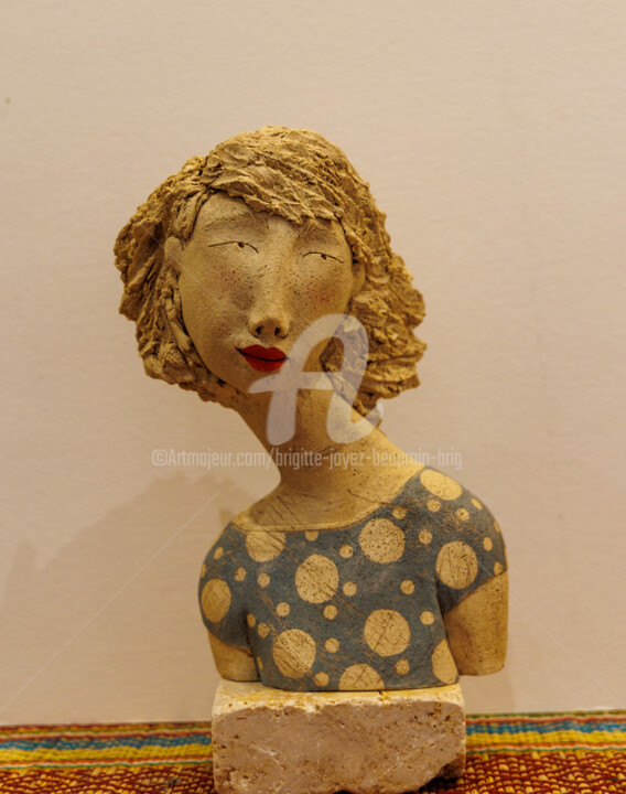 Скульптура под названием "Sidonie" - Brigitte Joyez Beaurain (BRIG), Подлинное произведение искусства, Глина