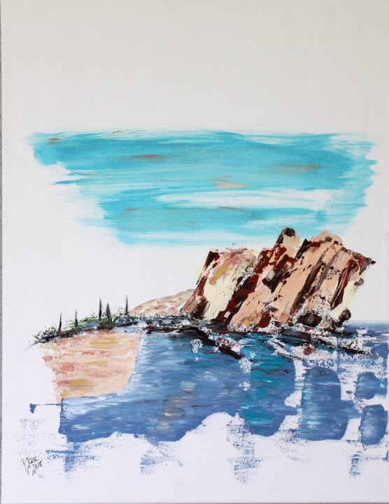 Painting titled "Cap Esterel" by Brigitte Kölli, Original Artwork, Acrylic