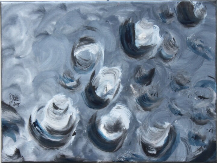 Painting titled "sinking into the wa…" by Brigitte Kölli, Original Artwork, Acrylic