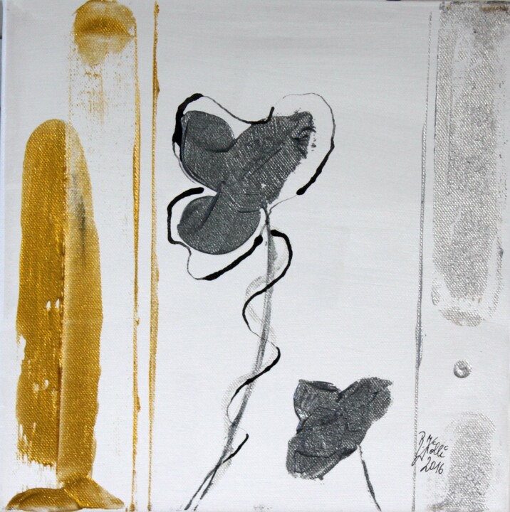 Malerei mit dem Titel "federleicht" von Brigitte Kölli, Original-Kunstwerk, Acryl