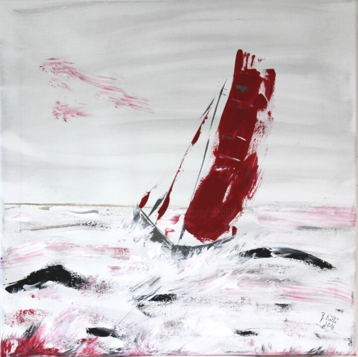 Painting titled "sinking ship" by Brigitte Kölli, Original Artwork, Acrylic