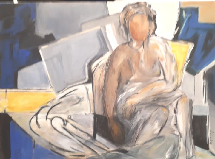 Картина под названием "2019-MEDITATIONS  -…" - Brigitte Krief, Подлинное произведение искусства, Акрил Установлен на Деревян…