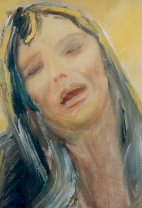 Peinture intitulée "ALGÉRIENNE 1" par Brigitte Krief, Œuvre d'art originale, Huile