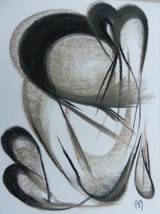 Drawing titled "TITANIA" by Brigitte Maillard (ROBRIMA), Original Artwork, Chalk