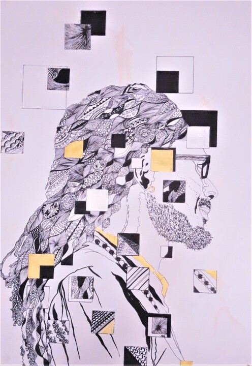 Peinture intitulée "Fode 1" par Brigitte Mathé (MBL), Œuvre d'art originale, Acrylique