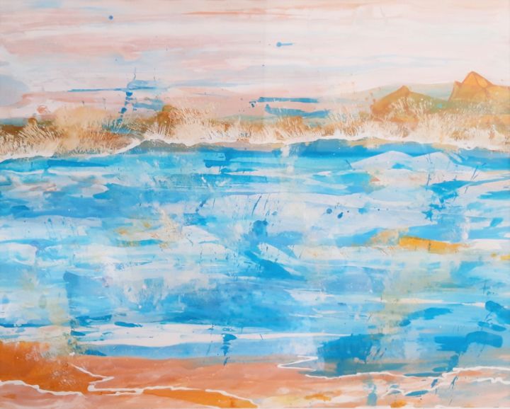 Peinture intitulée "Inspiration marine" par Brigitte Mathé (MBL), Œuvre d'art originale, Encre