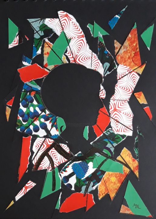 Collages titled "Sans" by Brigitte Mathé (MBL), Original Artwork, Collages