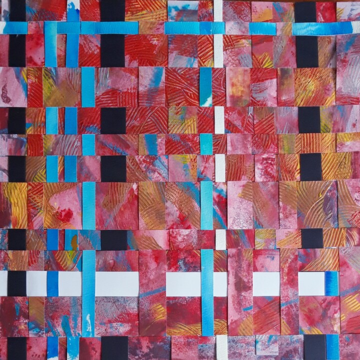 Peinture intitulée "Tressé 5" par Brigitte Mathé (MBL), Œuvre d'art originale, Acrylique