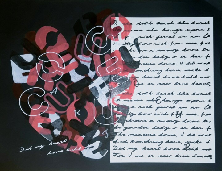 Malerei mit dem Titel "Did my heart love t…" von Brigitte Mathé (MBL), Original-Kunstwerk, Acryl
