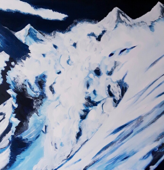 Malarstwo zatytułowany „Avalanche” autorstwa Brigitte Mathé (MBL), Oryginalna praca, Olej