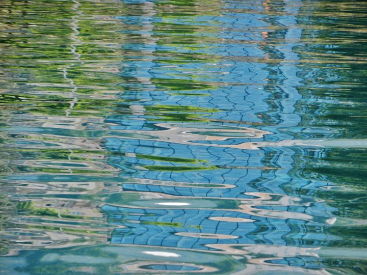Photographie intitulée "Blue green water" par Brigitte Mathé (MBL), Œuvre d'art originale