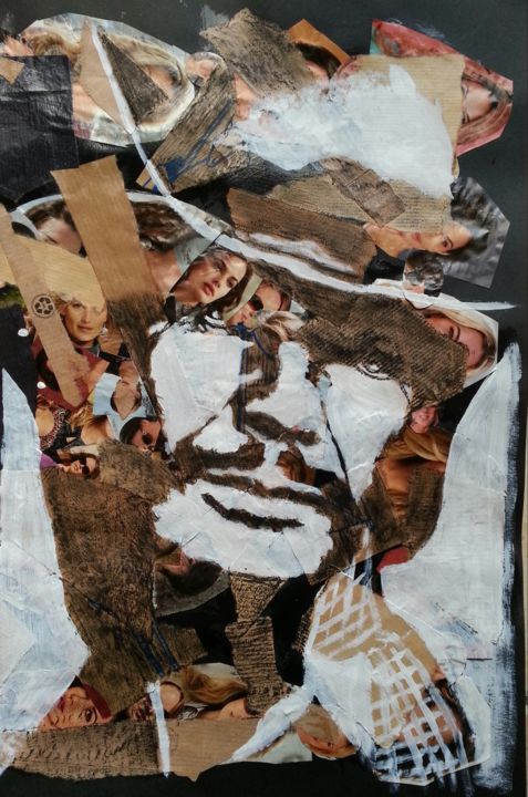 Collages titled "Charles Bronson - 2…" by Brigitte Mathé (MBL), Original Artwork