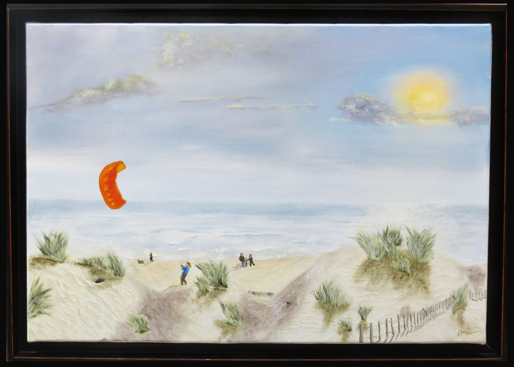 Painting titled "Petit Travers en hi…" by Brigitte Menon, Original Artwork, Oil