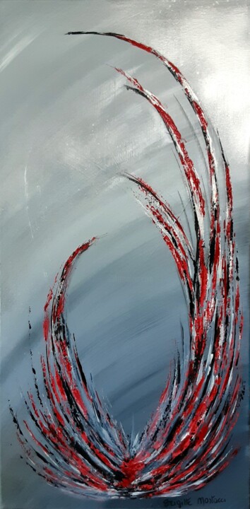 Painting titled "Akilam" by Brigitte Mostacci, Original Artwork, Acrylic Mounted on Wood Stretcher frame