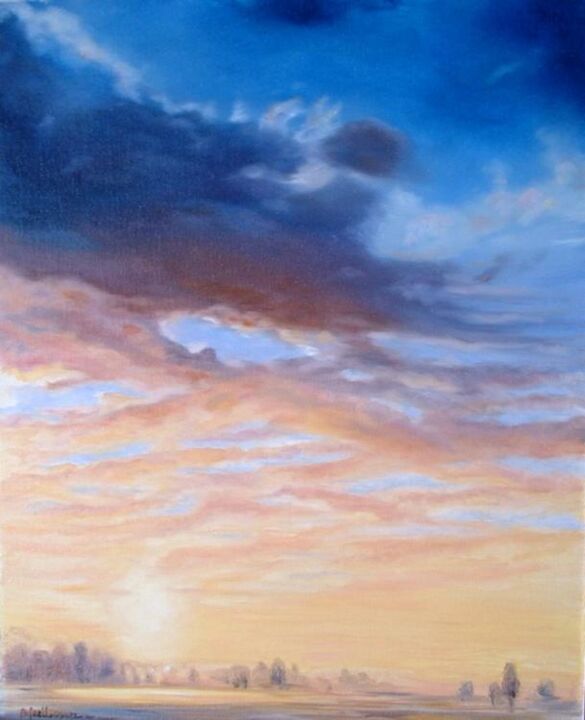 Painting titled "ciel nov2005" by Brigitte Nellissen (Ster), Original Artwork