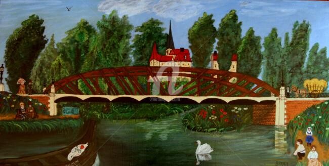 Peinture intitulée "MEMOIRE ( ancien po…" par Brigitte Payen (B.PAYEN), Œuvre d'art originale, Huile