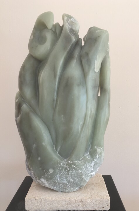 Sculpture intitulée "confinement" par Brigitte Perez, Œuvre d'art originale, Pierre