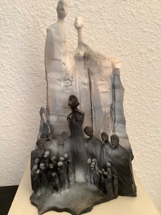 Sculpture intitulée "« Familiae »" par Brigitte Reina, Œuvre d'art originale, Terre cuite