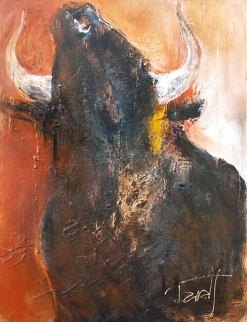 Painting titled "Mugido" by Brigitte Tarrats (Tarrats), Original Artwork, Acrylic