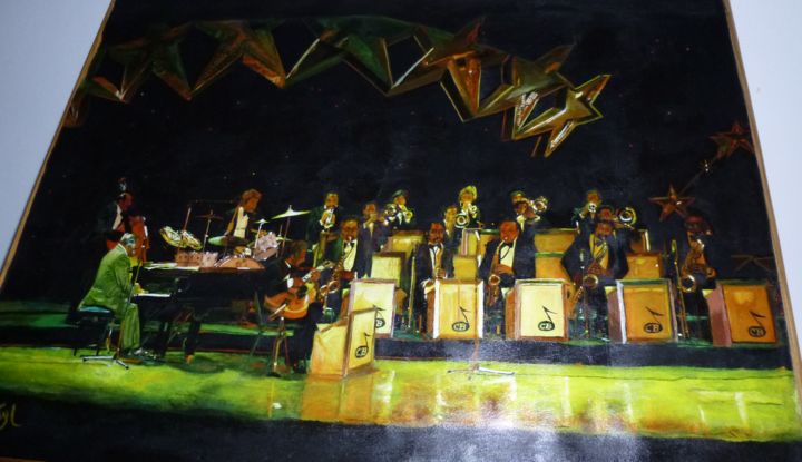 Peinture intitulée "Le grand orchestre…" par Brisyl, Œuvre d'art originale