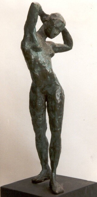 Sculpture intitulée "La Salamandre" par Brigitte Valin, Œuvre d'art originale, Métaux